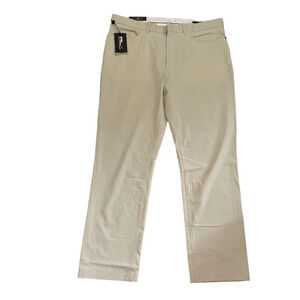 RLX Ralph Lauren Golf Athletic Tailored Fit cream 5 Pocket Pants sz 36x32